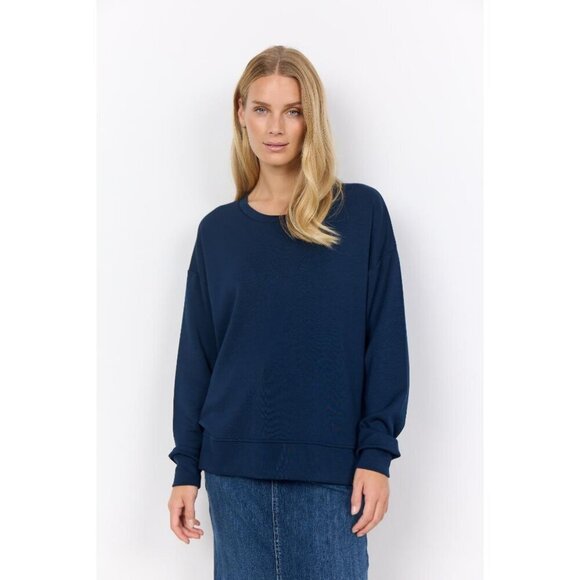 NWT SOYA CONCEPT Navy BANU 164 Crewneck Sweater - Picture 2 of 5